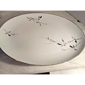 Vintage Cherry Blossom Fine China Plater Made in Japan. 14ins Long,11ins Wide.